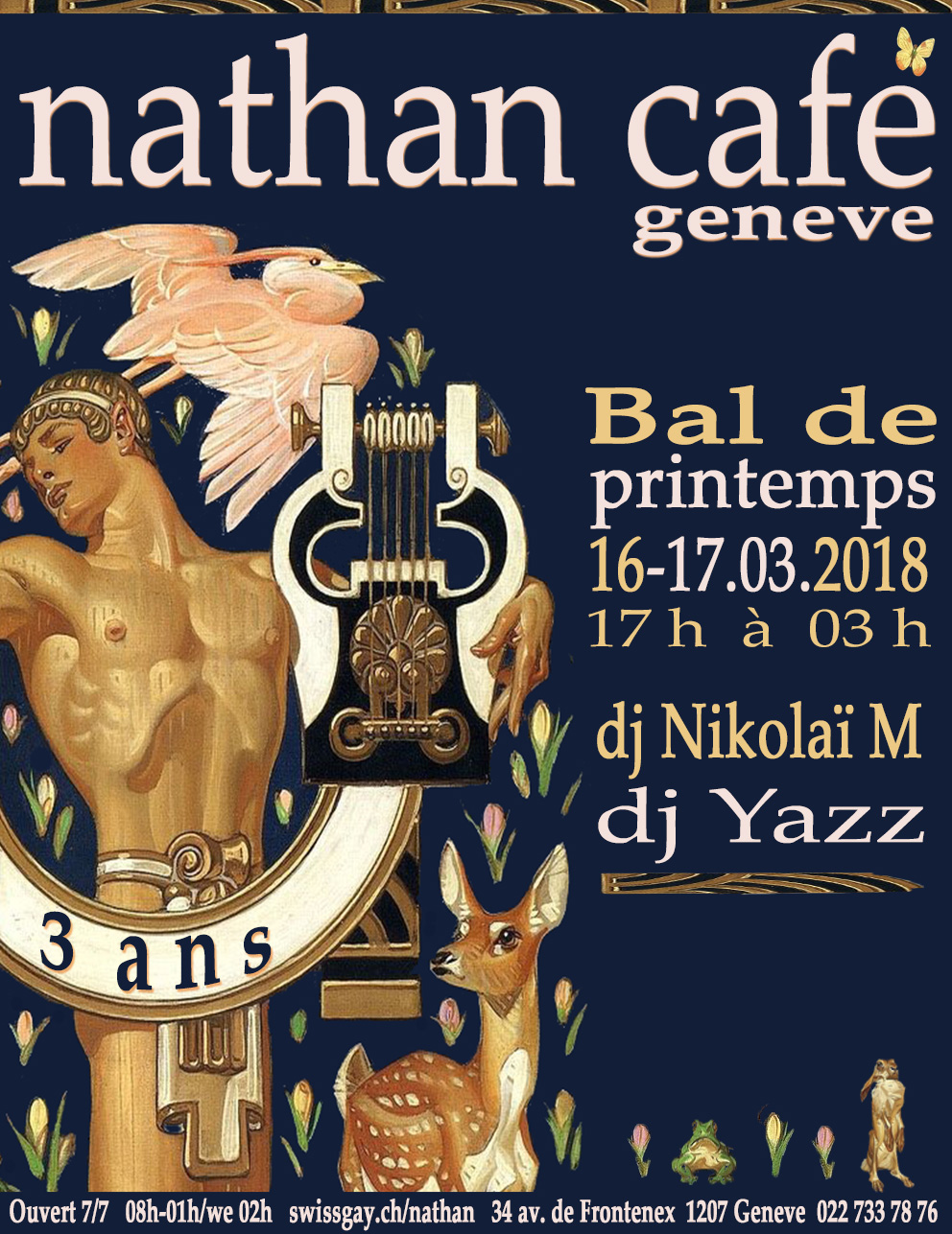 Nathan Caf Genve - Bal de printemps - 3 ans ! 16 et 17 mars 2018