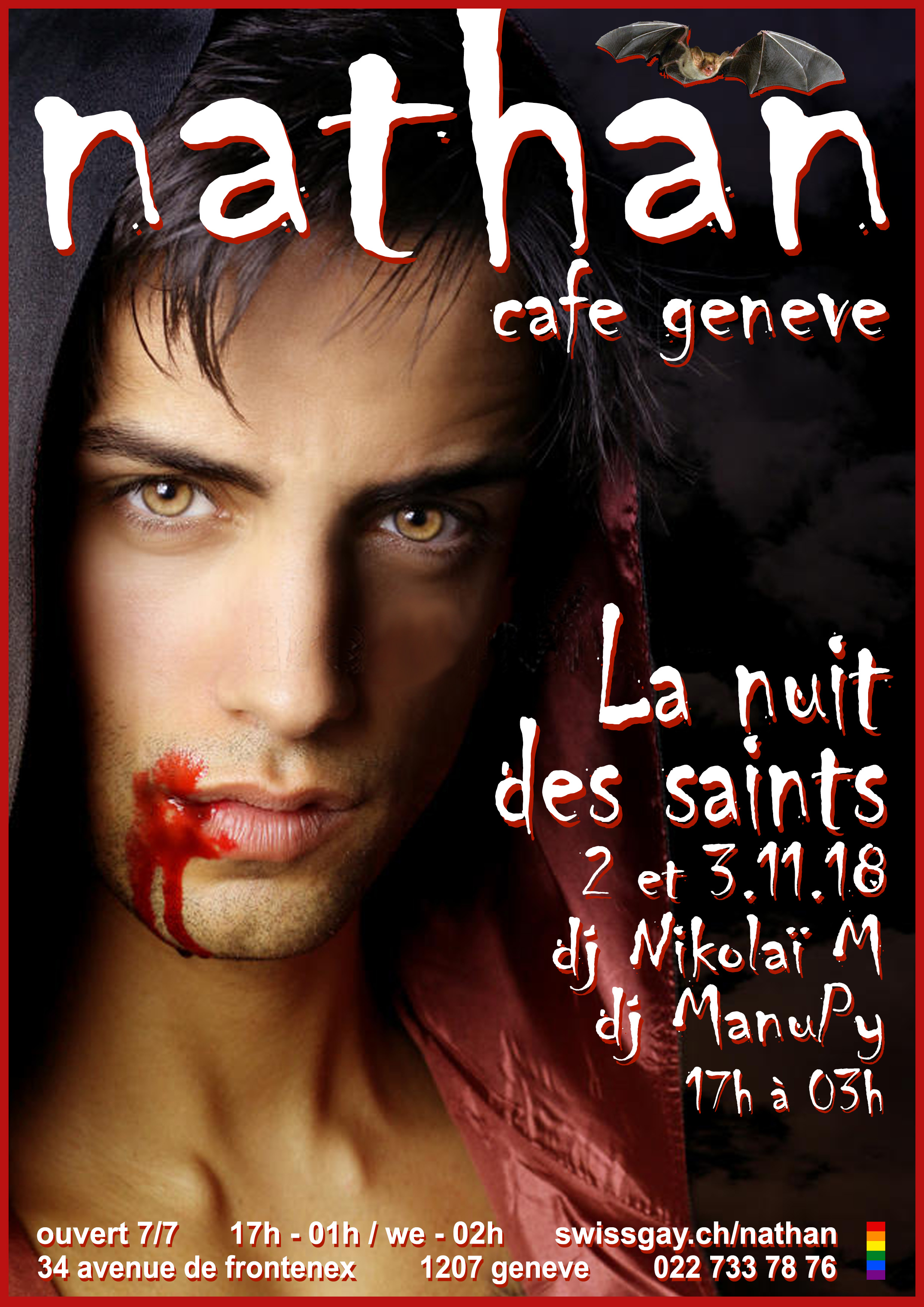 Nathan Café Genève - "La nuit des saints" - All hallow even - 2 et 3 novembre 2018